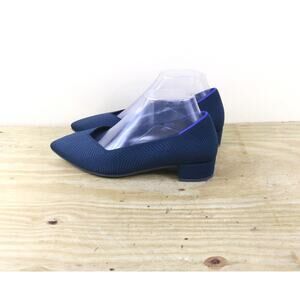 Rothy's 7.5 The High Point Comfort Heel Blue Slip On Shoes Pumps